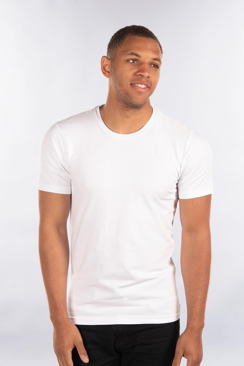 CityLab - Stretch Slim Fit T-Shirt Crew Neck - White