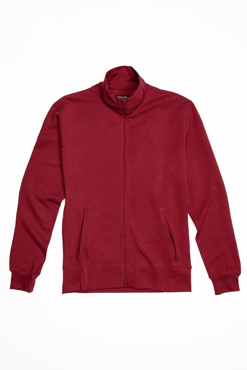 CityLab - Track Jacket Performance Fleece - Burgundy