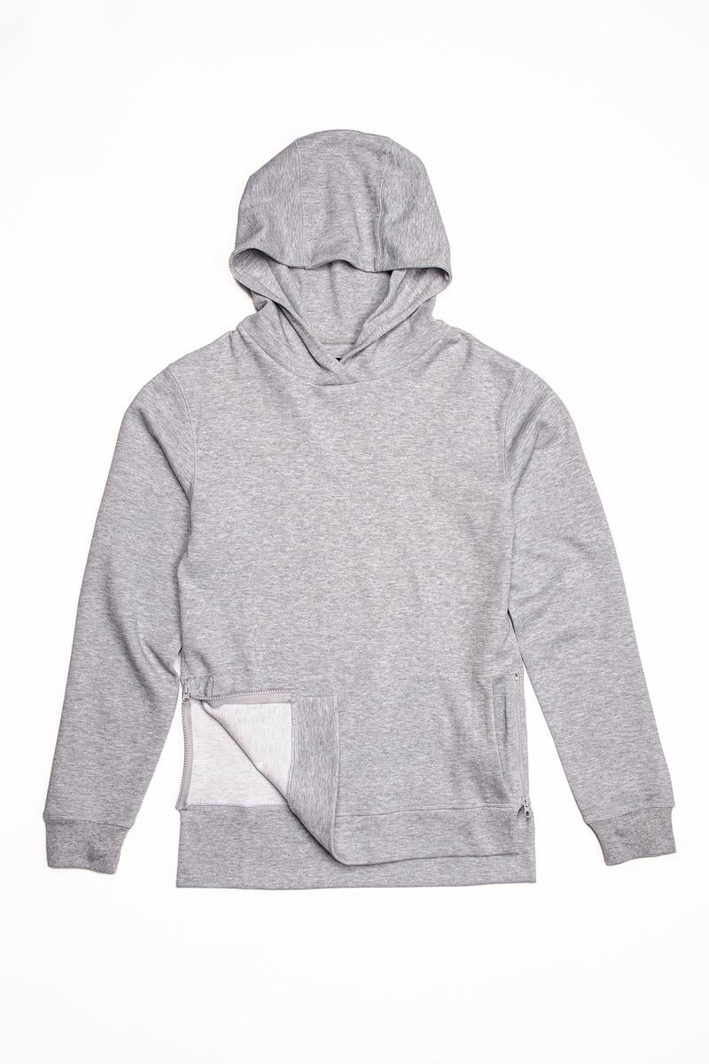 CityLab - Side-Zip Pullover Hoodie Performance Fleece - Gray