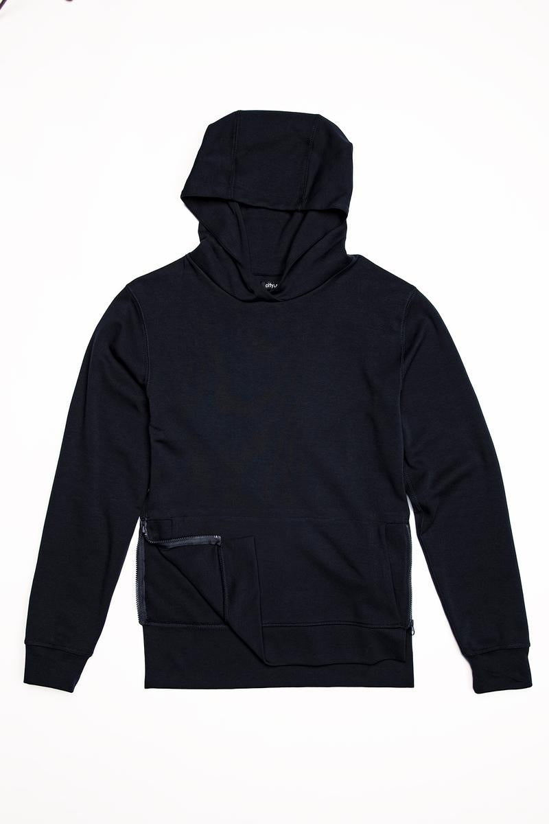 CityLab - Side-Zip Pullover Hoodie Performance Fleece - Navy