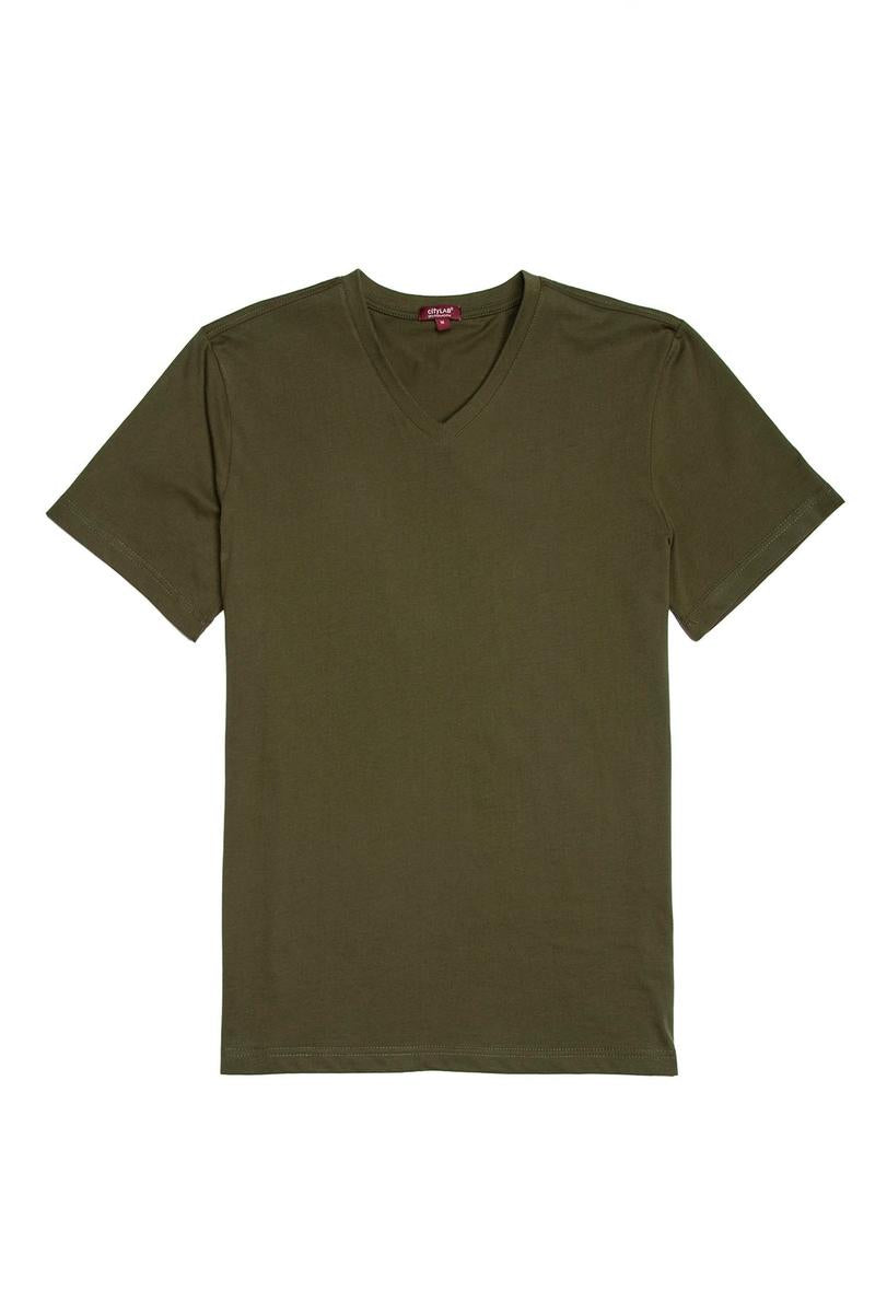 CityLab - Premium T-Shir V Neck - Olive