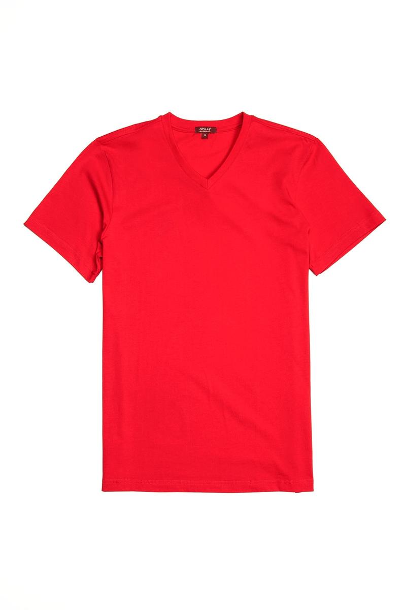 CityLab - Premium T-Shir V Neck - Red