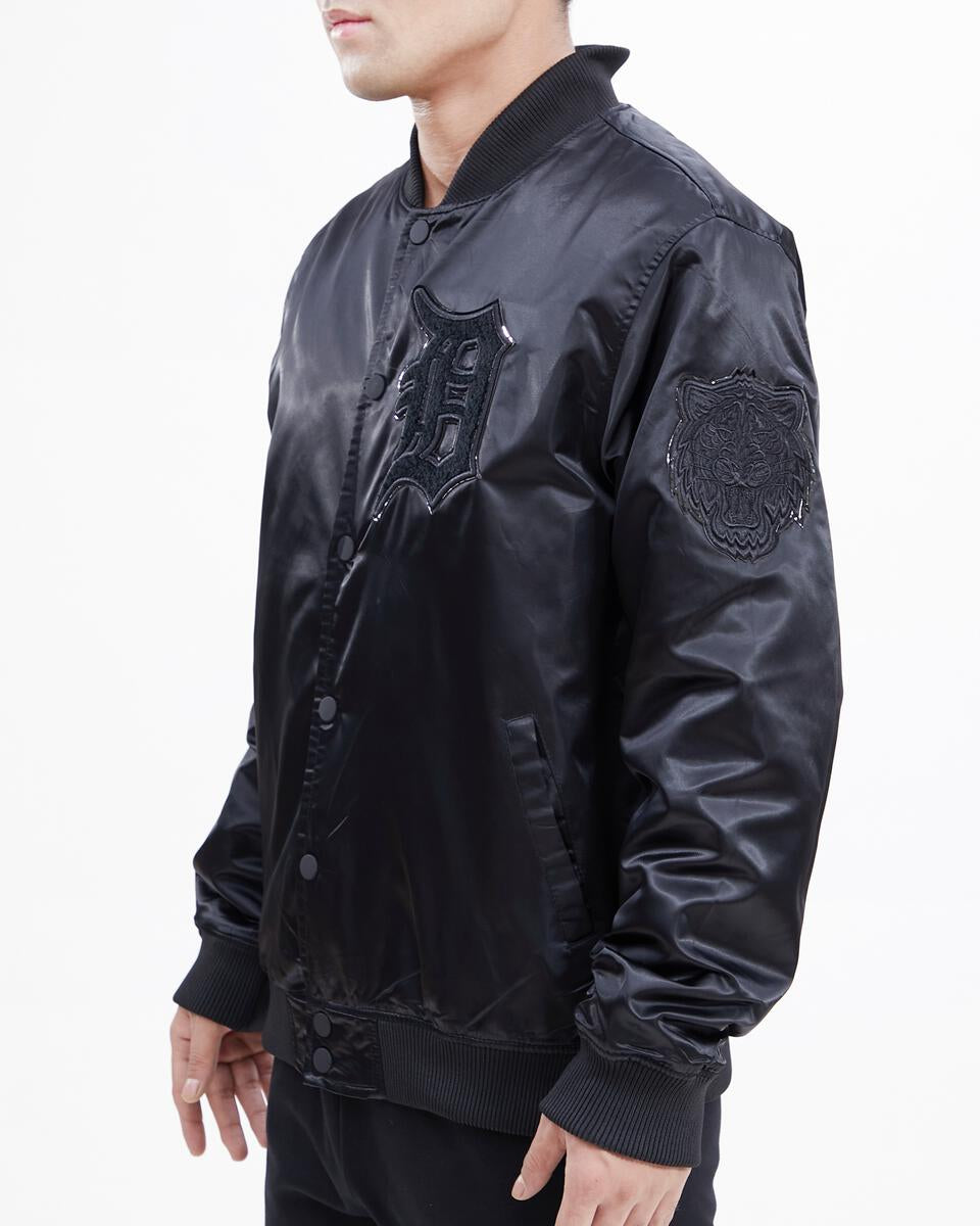 Pro Standard - Detroit Tigers Logo Satin Jacket - Triple Black