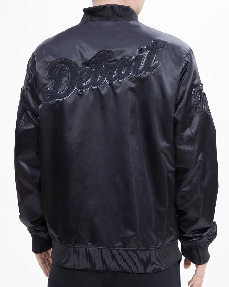 Pro Standard - Detroit Tigers Logo Satin Jacket - Triple Black