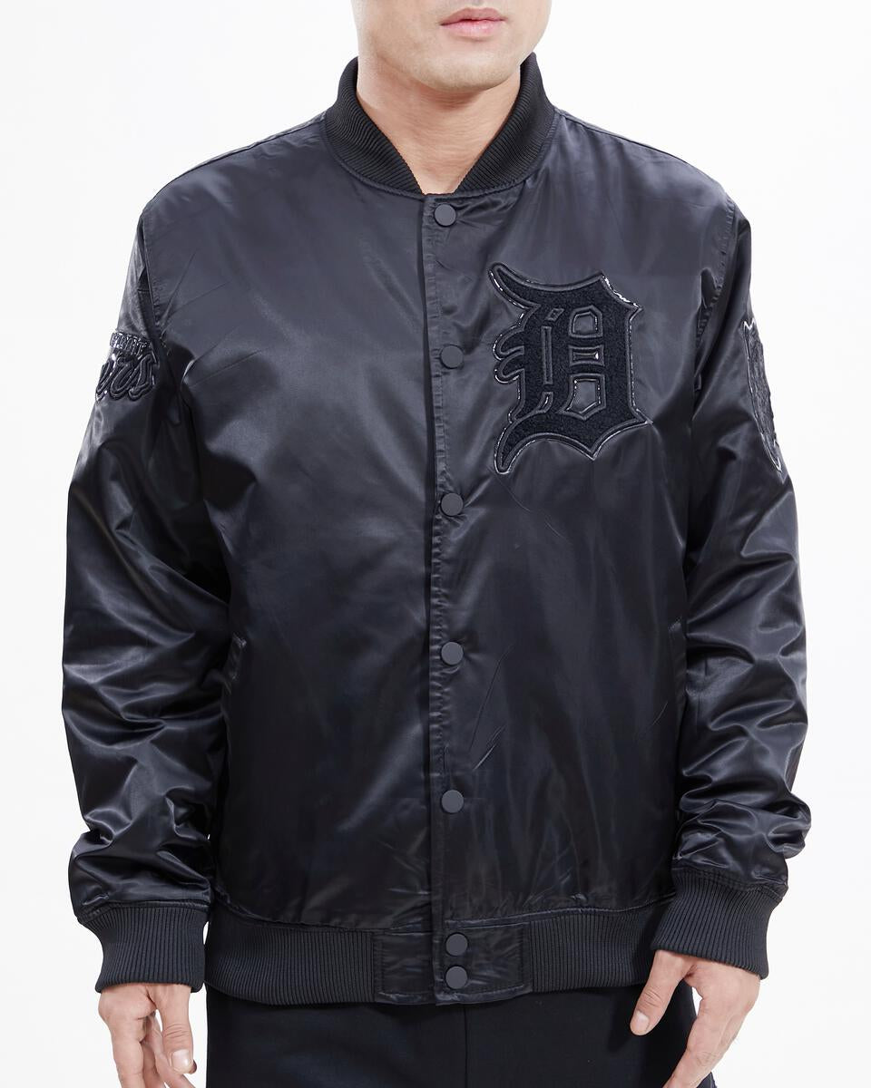 Pro Standard - Detroit Tigers Logo Satin Jacket - Triple Black