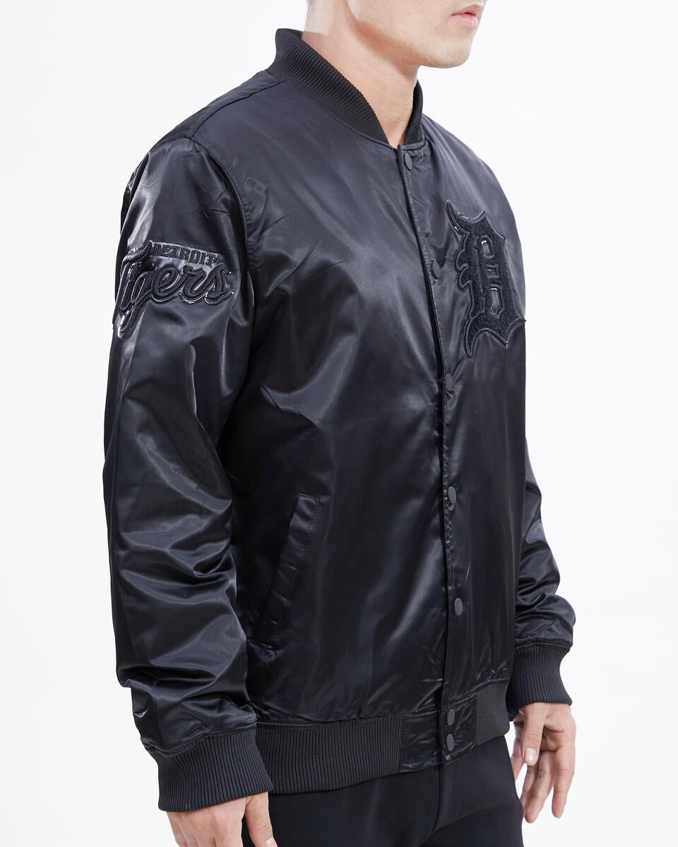 Pro Standard - Detroit Tigers Logo Satin Jacket - Triple Black