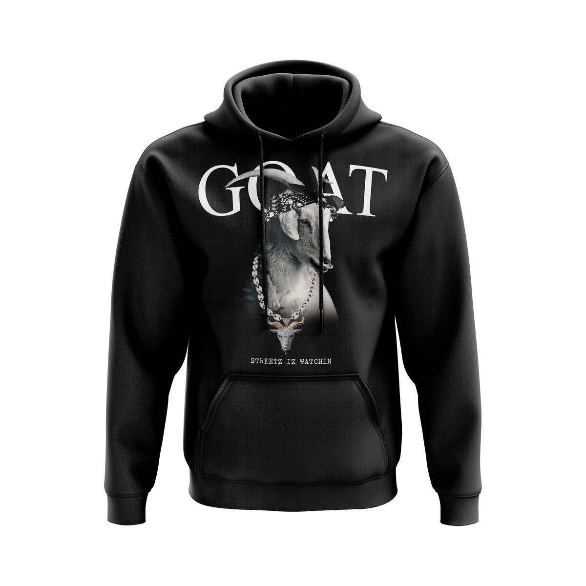 Streetz Iz Watchin - GOAT Hoodie - Black