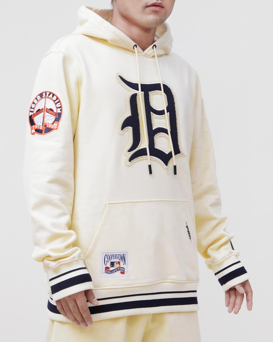 Pro Standard - Detroit Tigers Retro Classic Flc Po Hoodie - Eggshell/Navy