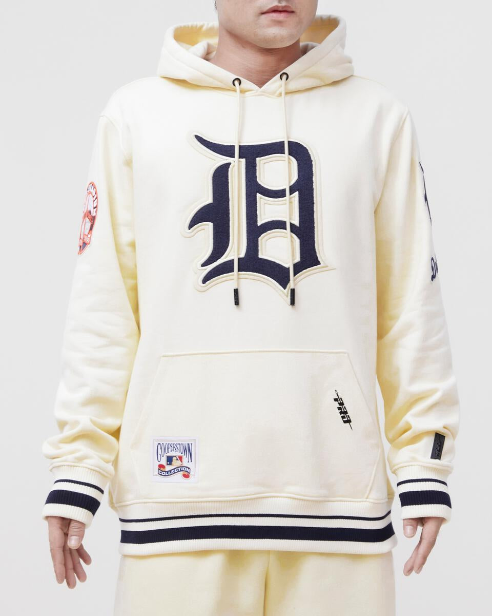 Pro Standard - Detroit Tigers Retro Classic Flc Po Hoodie - Eggshell/Navy