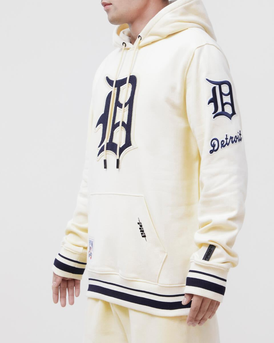 Pro Standard - Detroit Tigers Retro Classic Flc Po Hoodie - Eggshell/Navy