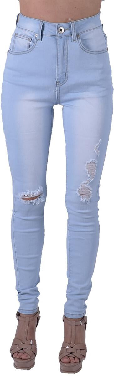 Red Fox - Knee Ripped Off Jeans - Ice Blue