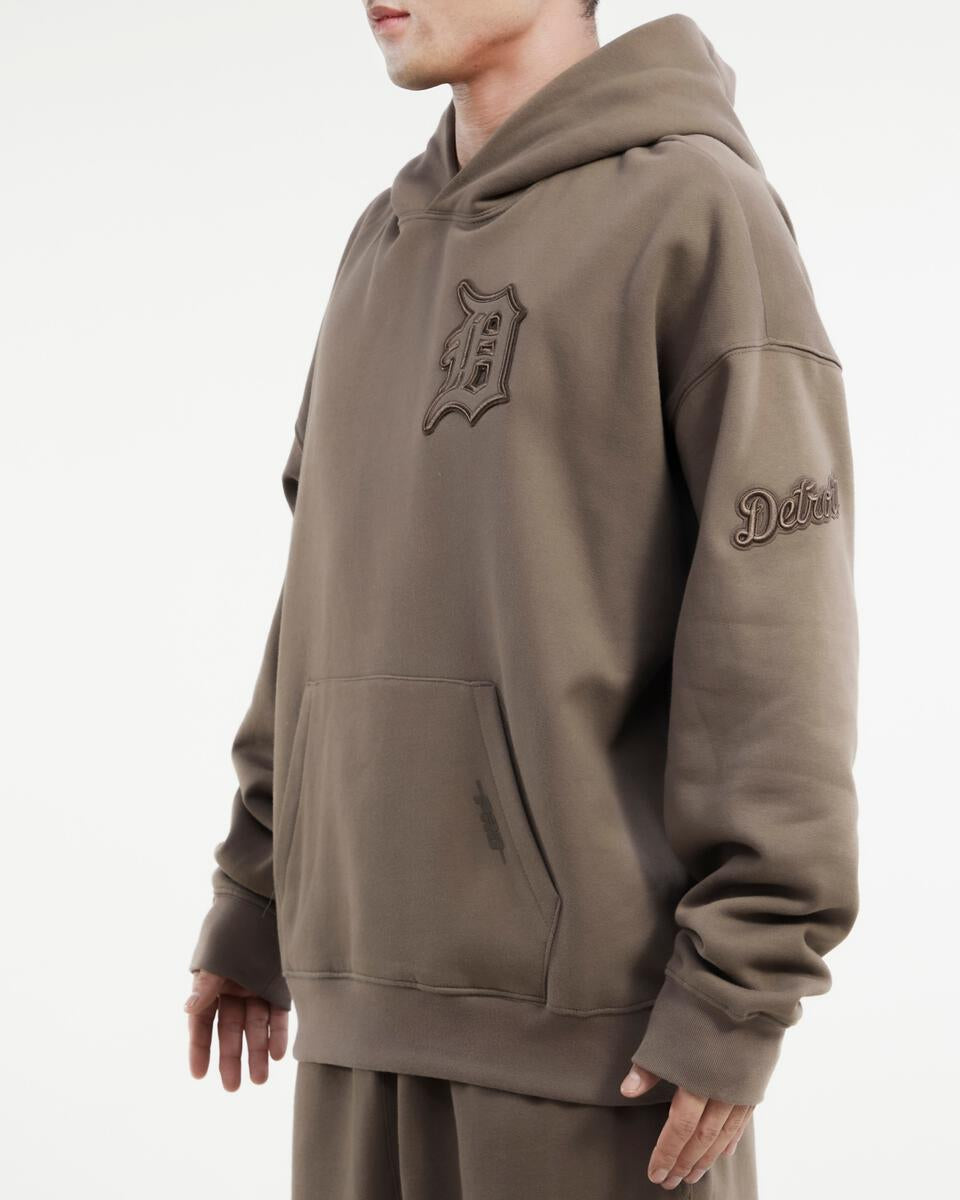 Pro Standard - Detroit Tigers Neutral Drop Shoulder FLC PO Hoodie - Dark Taupe