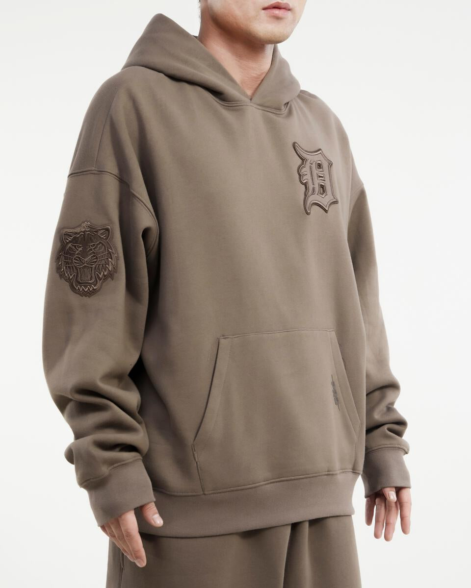 Pro Standard - Detroit Tigers Neutral Drop Shoulder FLC PO Hoodie - Dark Taupe