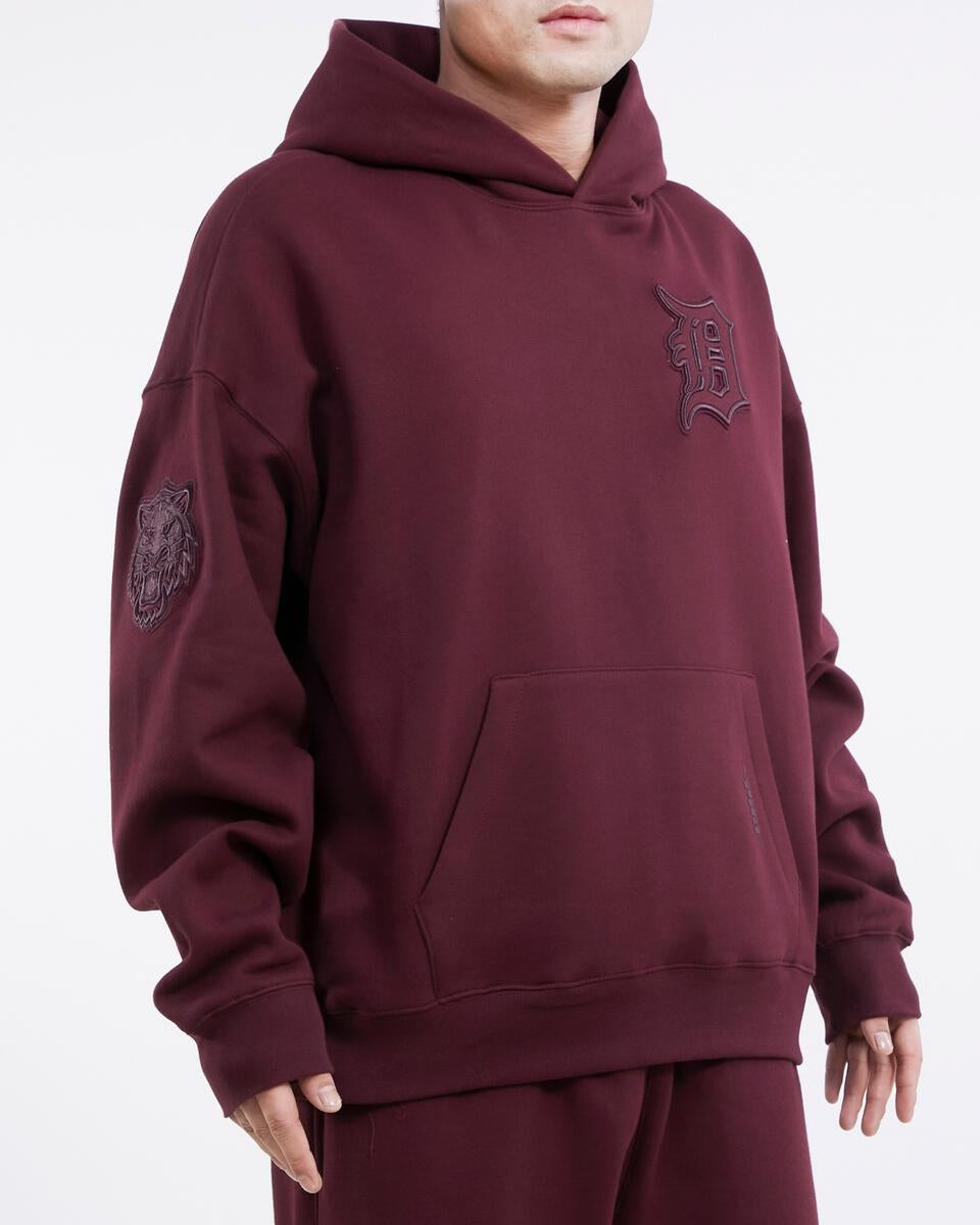 Pro Standard - Detroit Tigers Neutral Drop Shoulder FLC PO Hoodie - Wine