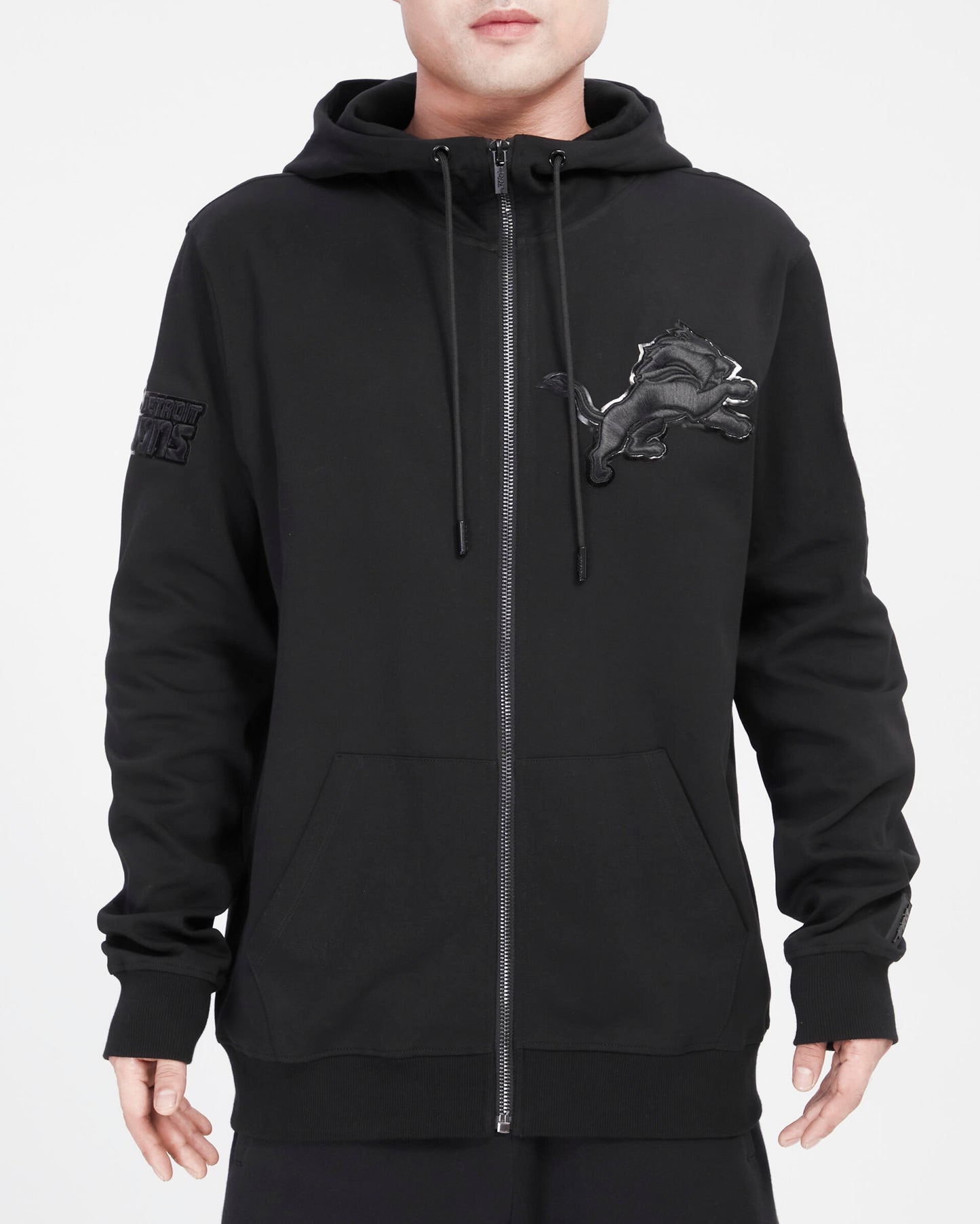 PRO STANDARD-DETROIT LIONS TRIPLE BLACK DK FZ HOODIE