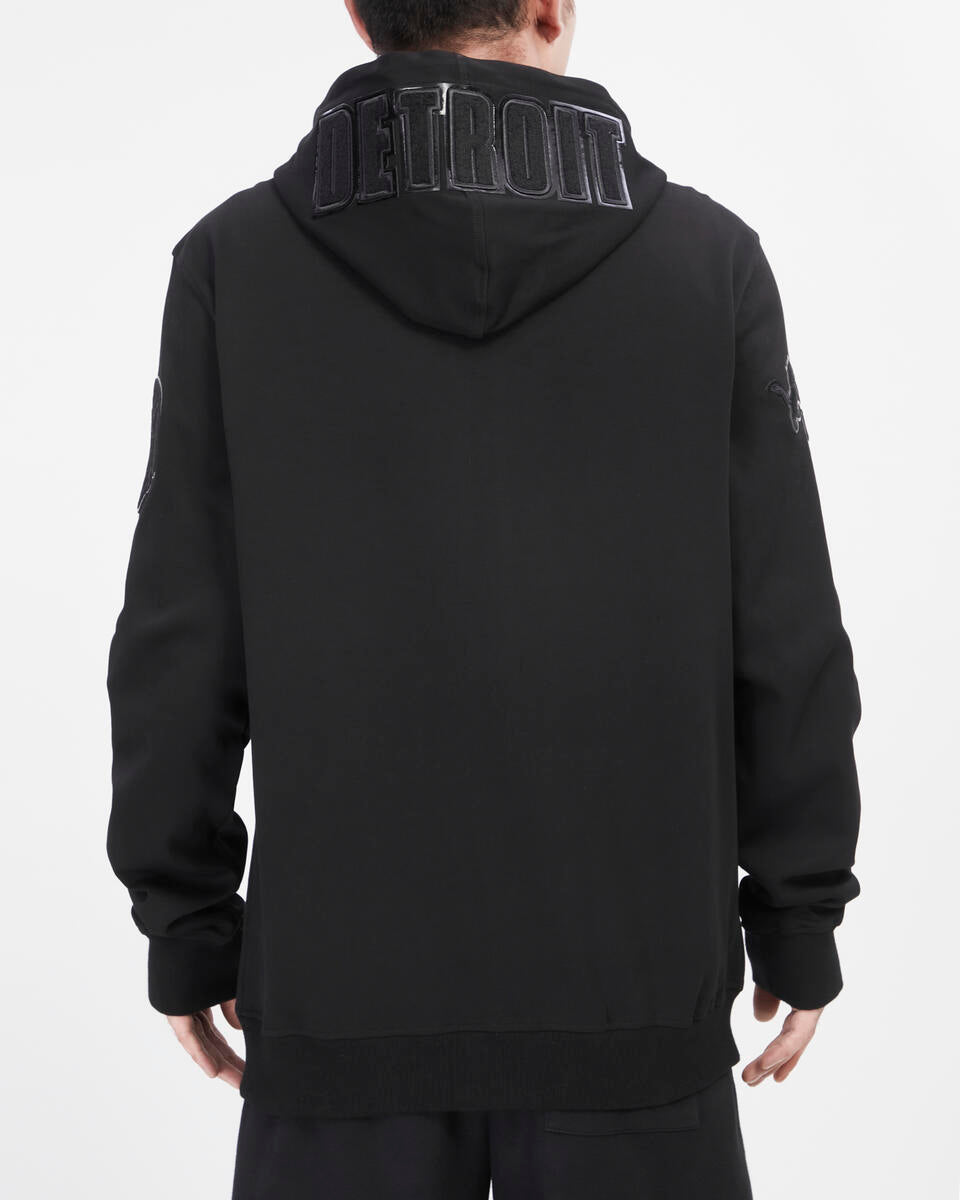 PRO STANDARD-DETROIT LIONS TRIPLE BLACK DK FZ HOODIE