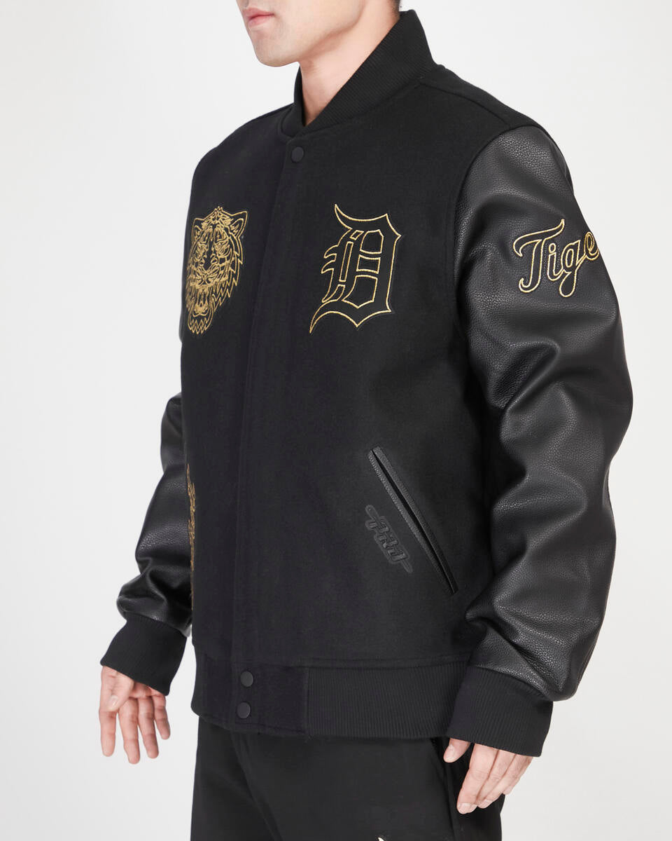 Pro Standard - Detroit Tigers Wool Varsity Jacket - Black & Gold