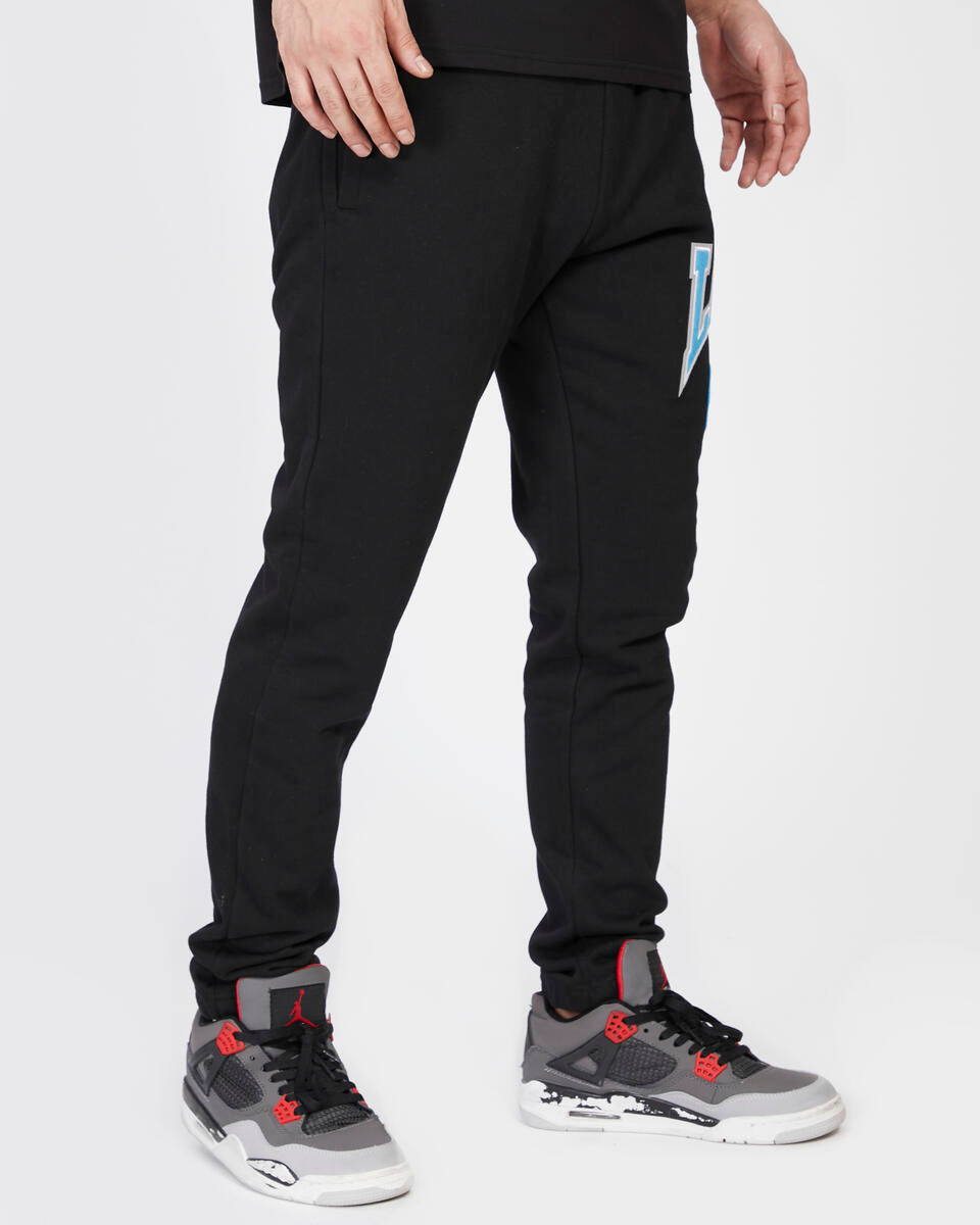 Pro Standard - Detroit Lions Crest Emblem Rib Fleece Sweatpants - Black