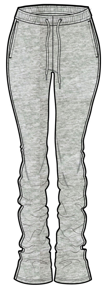Red Fox - Fleece Stacked Pants - Heather Gray (PL4321)-ST2306P