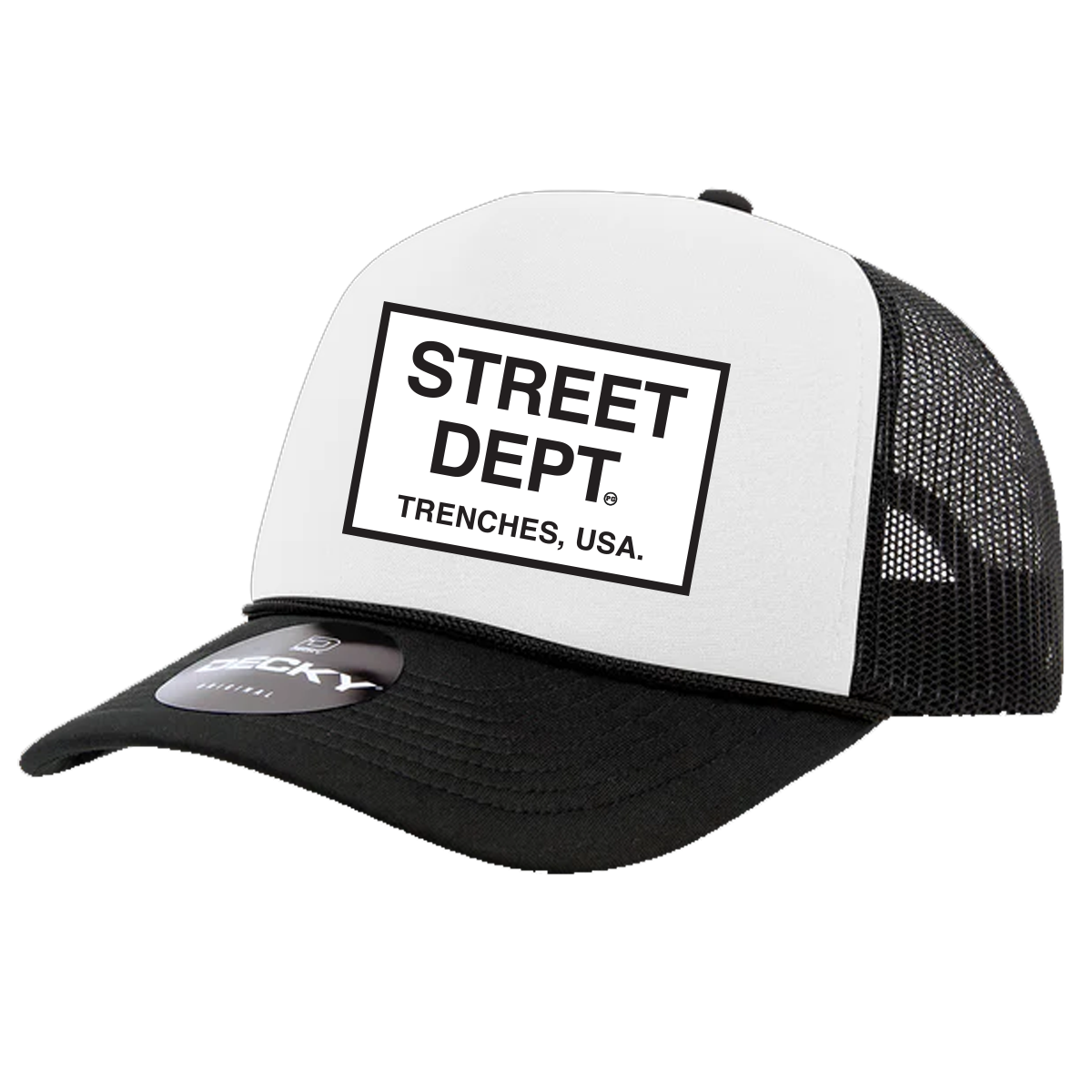 STREET DEPT - Trucker Hat (STDPT200)-White/Black