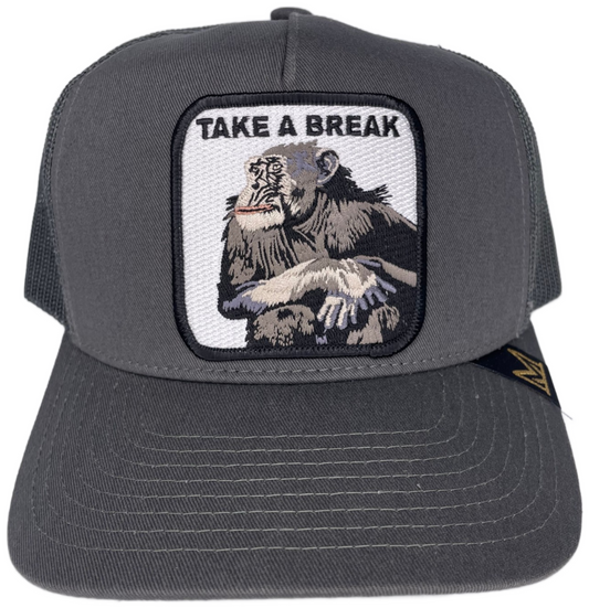 MV Dad Hats - Take A Break Trucker Hat - Dark Gray/Dark Gray