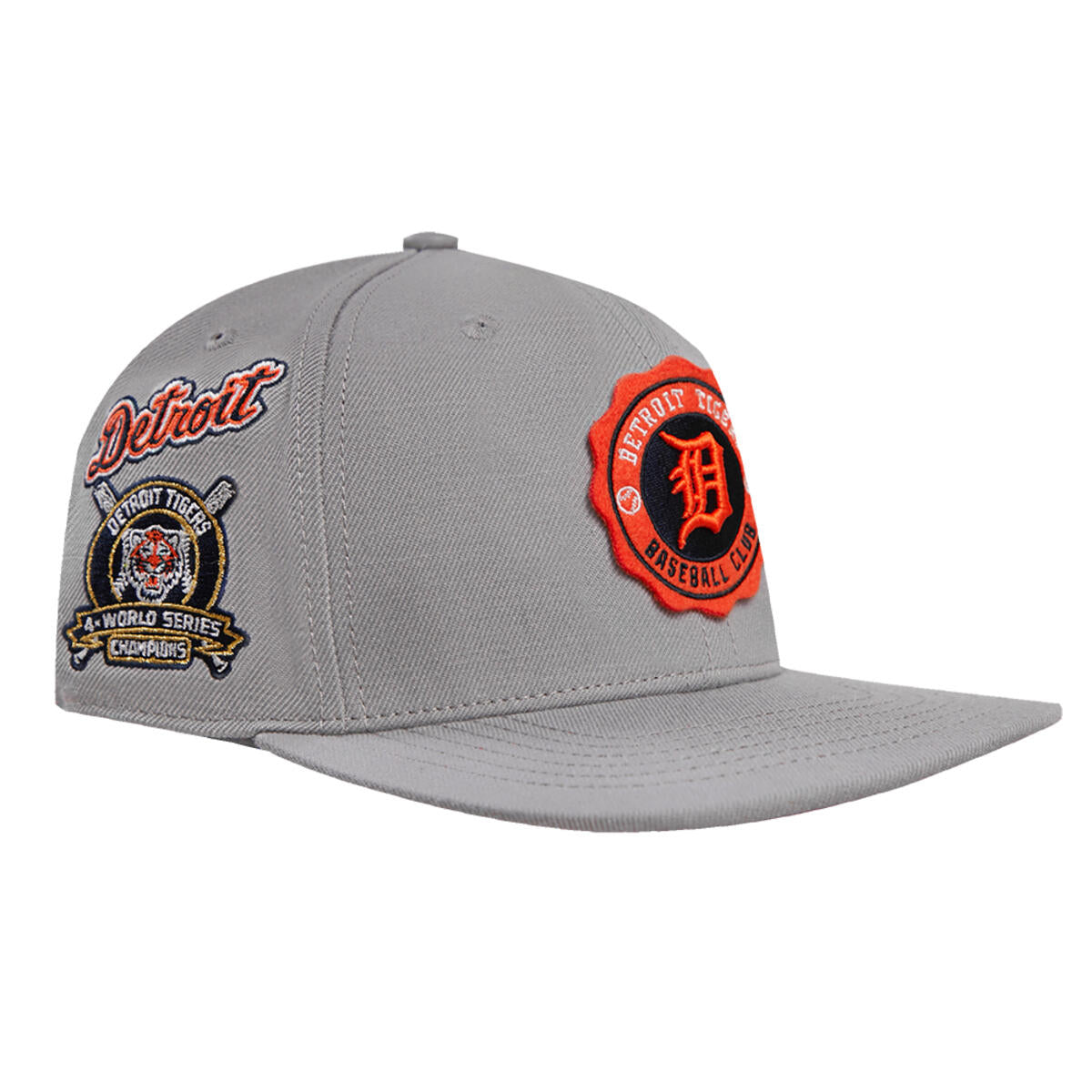 Pro Standard - Detroit Tigers Crest Emblem Wool Snapback Hat - Gray