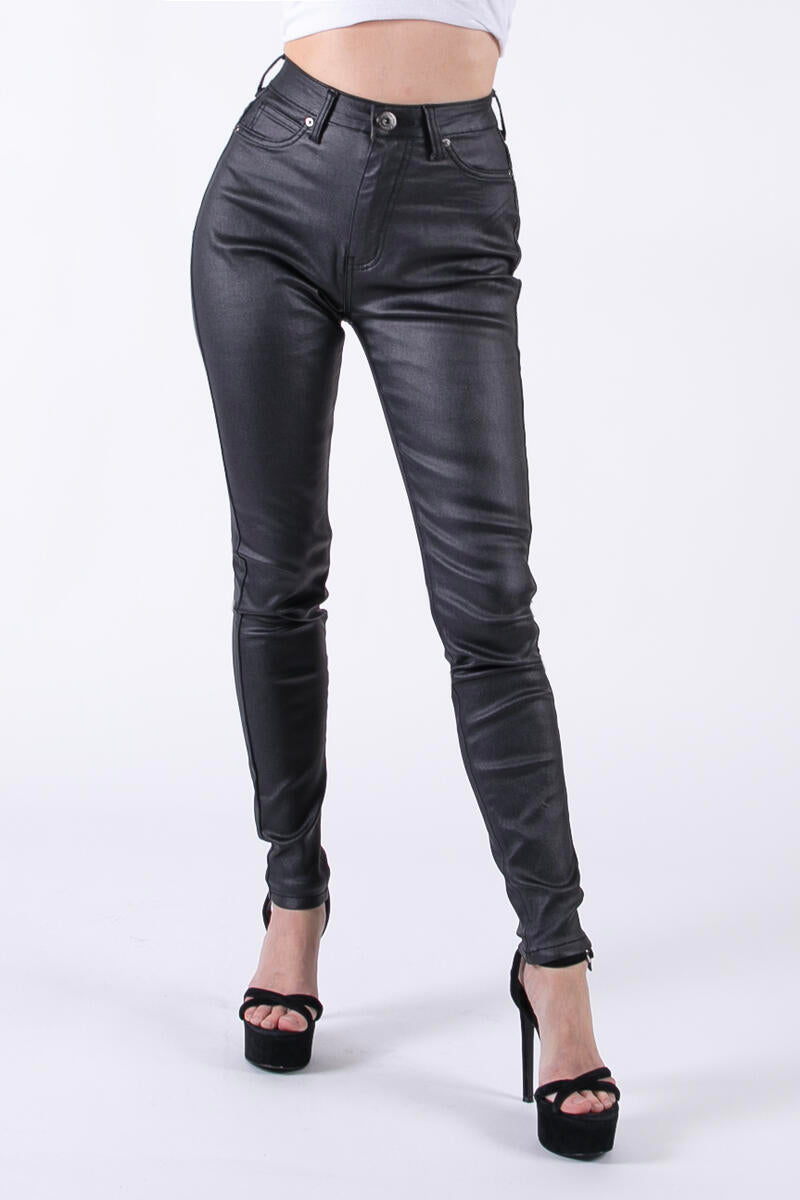 Red Fox - Highwaist Super Stretch Coated Jeans (PA0460)