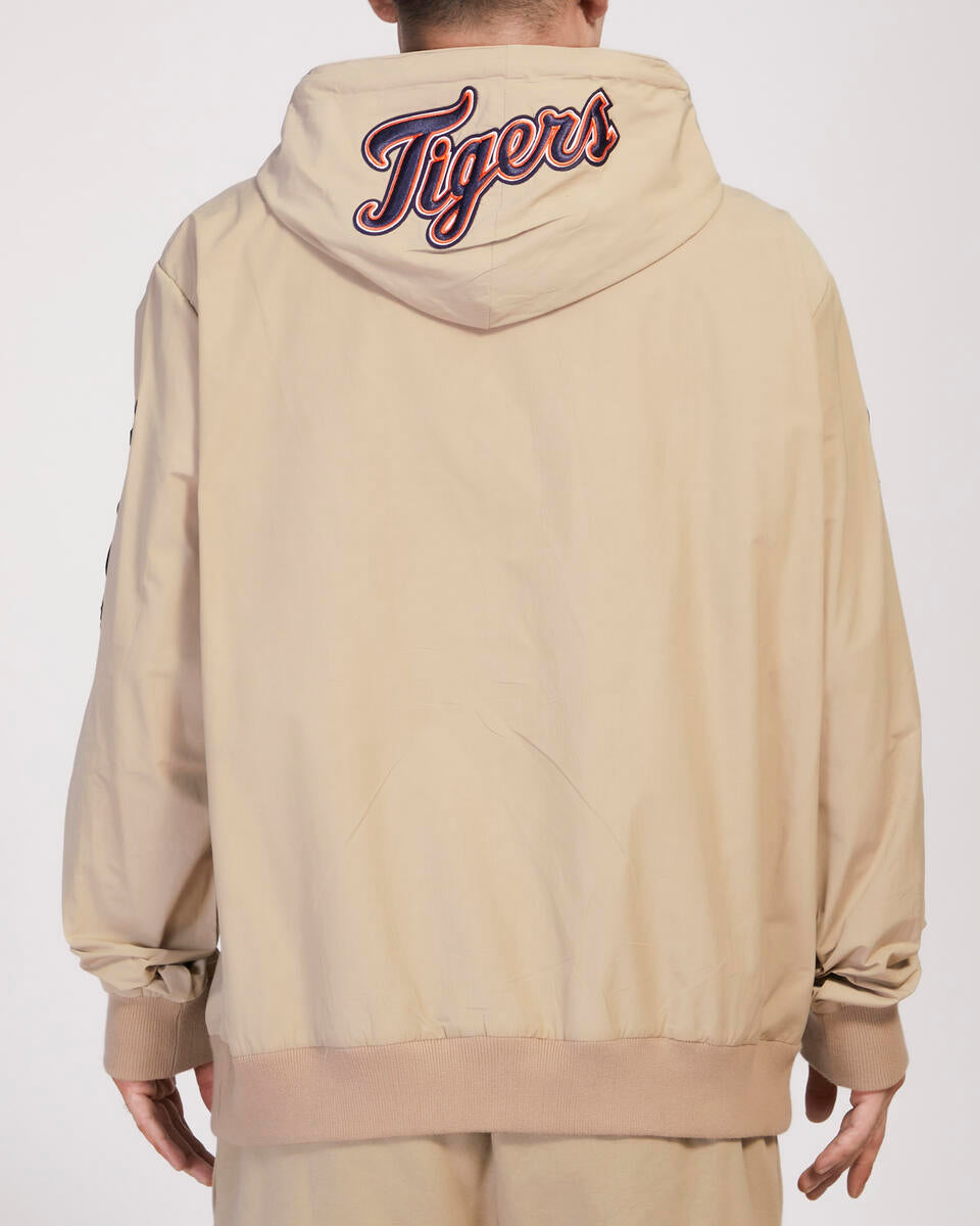 Pro Standard - Detroit Tigers Hybrid Woven FZ Pull Over Hoodie - Khaki