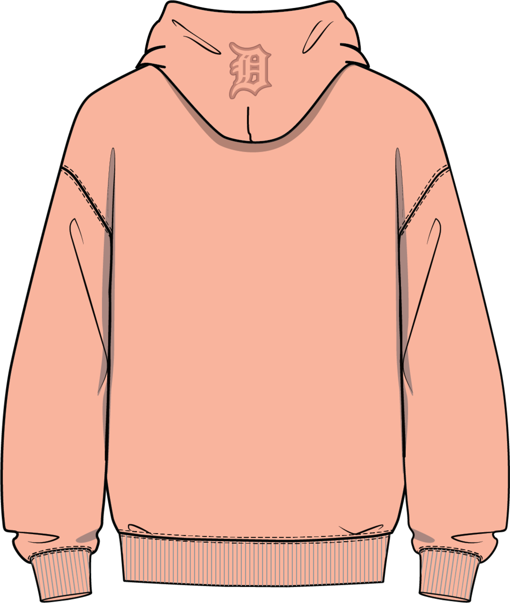 Pro Standard - Detroit Tigers Neutral Drop Shoulder FLC PO Hoodie - Guava