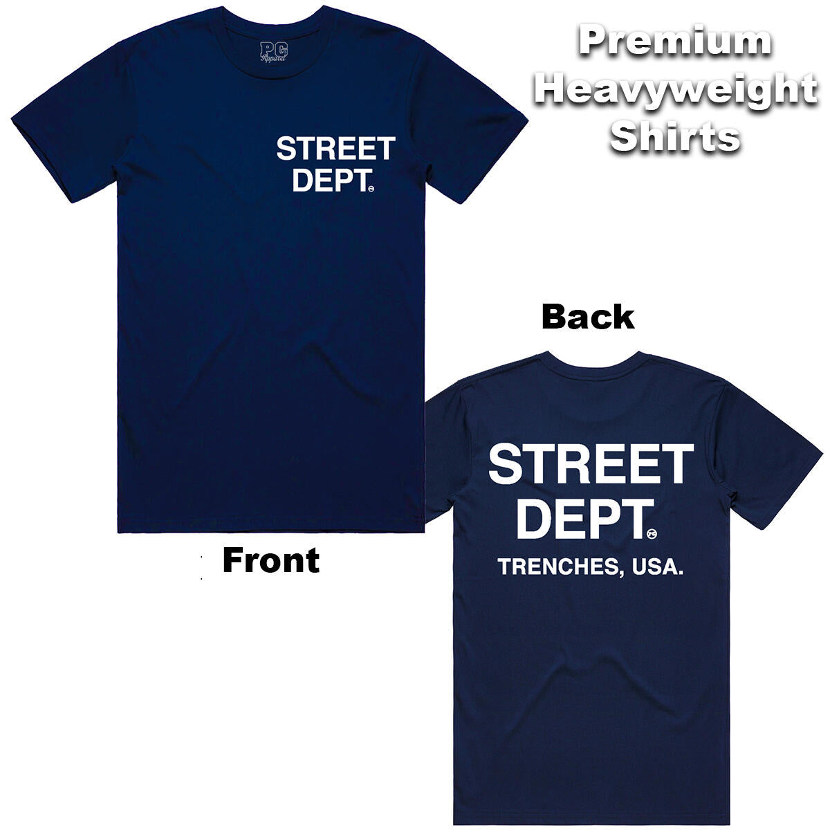 STREET DEPT T-SHIRT- NAVY BLUE
