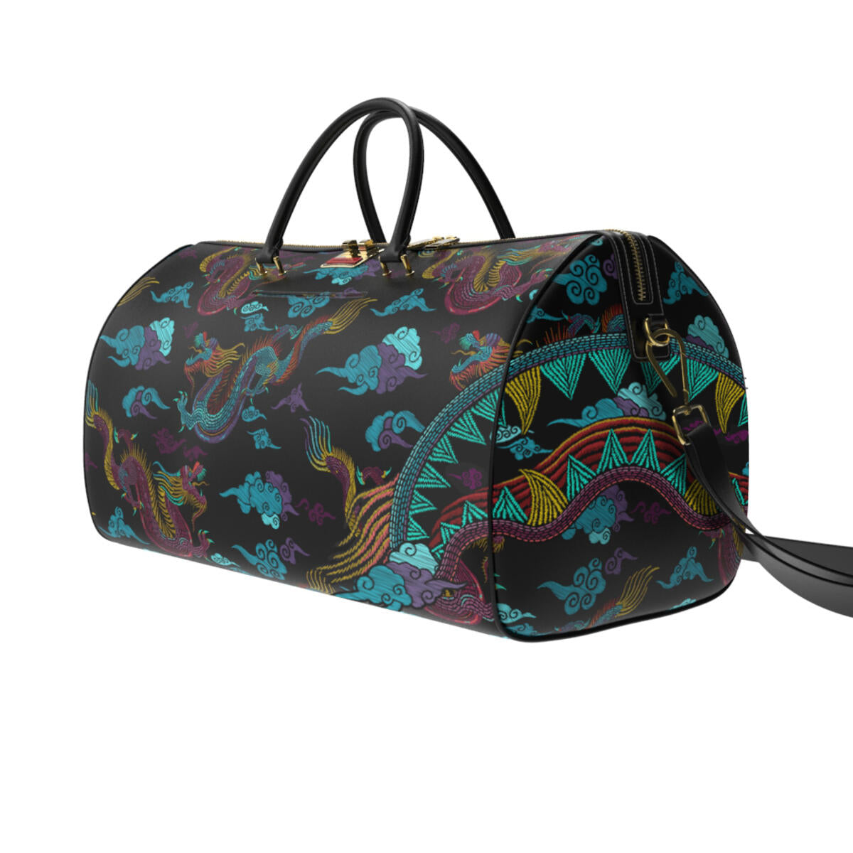 EMBROIDERED DRAGONS DUFFLE (D6893)