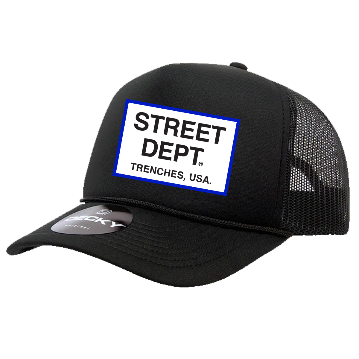 STREET DEPT - Trucker Hat (STDPT200) BLACK/BLUE