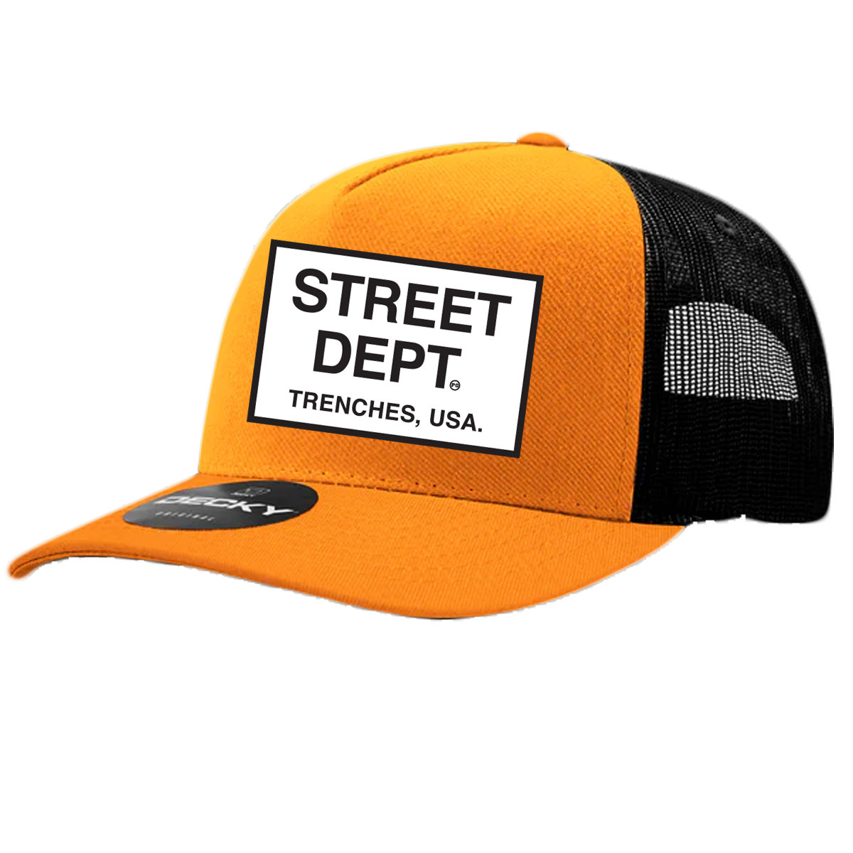 STREET DEPT - Trucker Hat (STDPT200) ORANGE/BLK