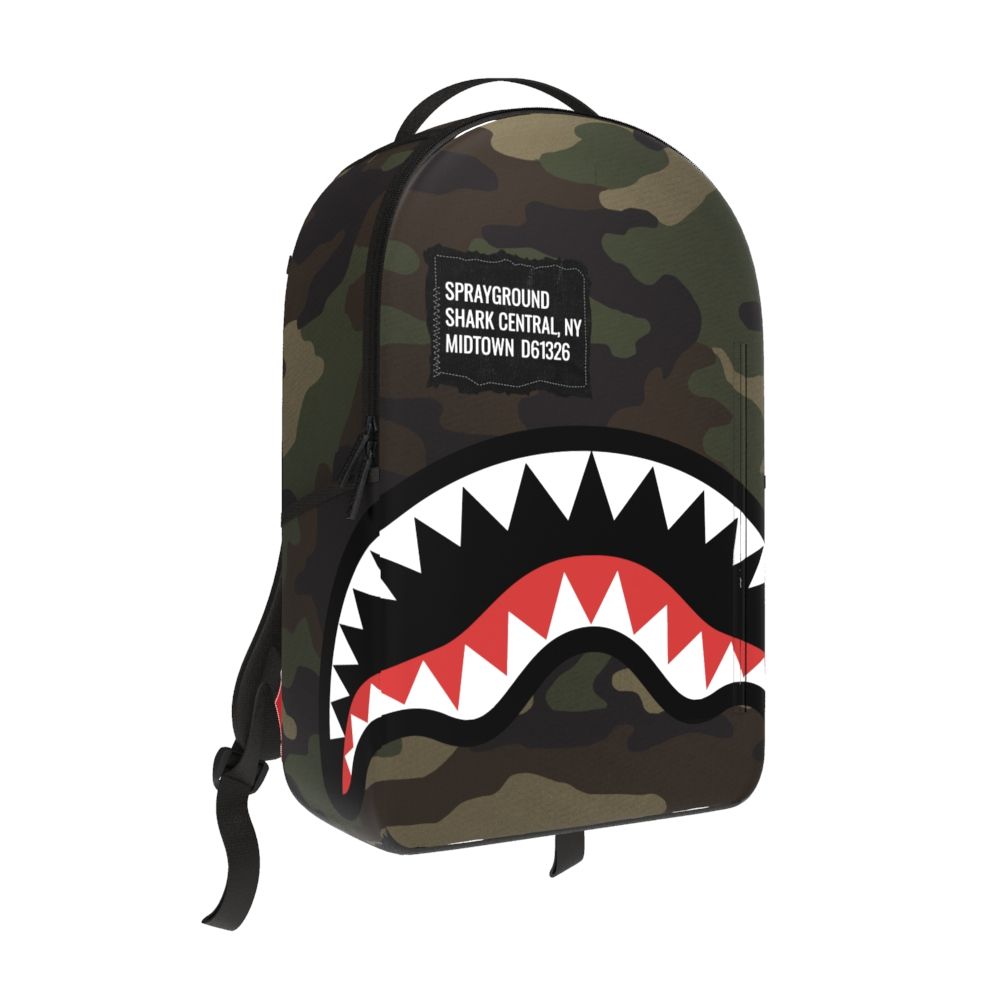 SprayGround SHARK CENTRAL CAMO DLXS BACKPACK (B7163)