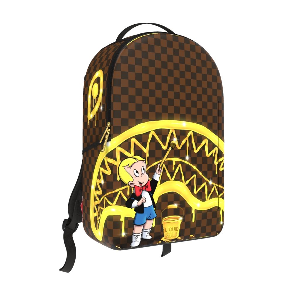 SprayGround RICHIE RICH GOLD SHARKMOUTH DLXSV BACKPACK (B7257)