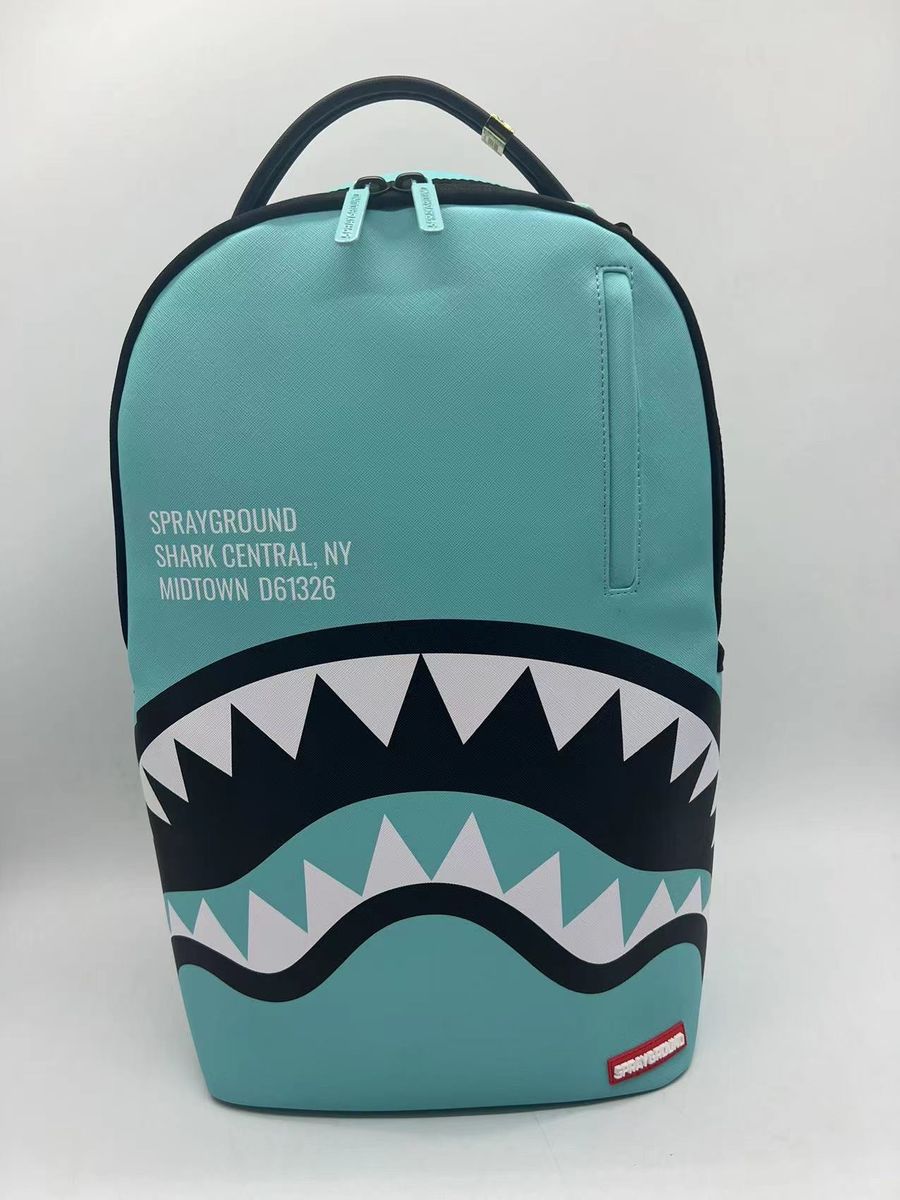 SprayGround SHARK CENTRAL AQUA DLXSV BACKPACK (B7015)