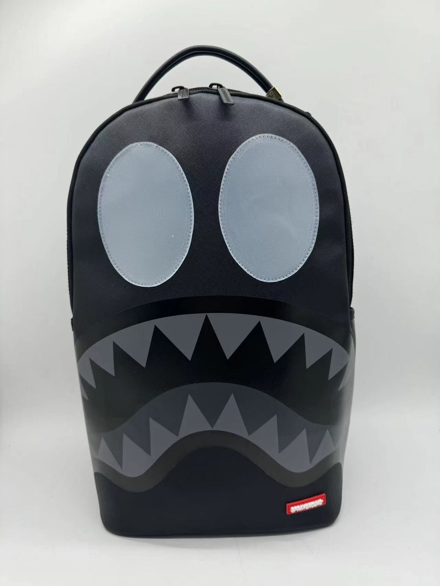 SprayGround BLACK REMOVABLE EYES DLXSV BACKPACK (B7556)