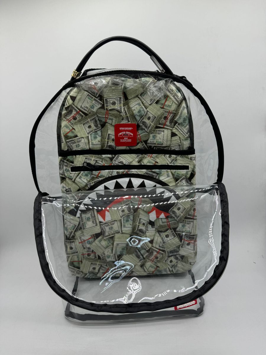 SprayGround MONEY PILE DLXS CLEAR BACKPACK (B7750)