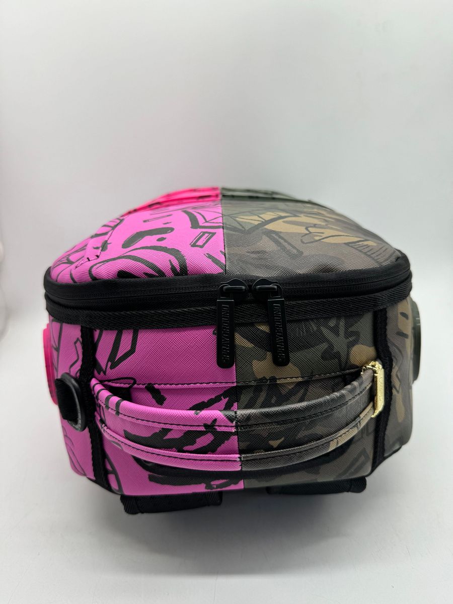 SprayGround SPLIT PINK AND CAMO DLX BACKPACK (B5071)