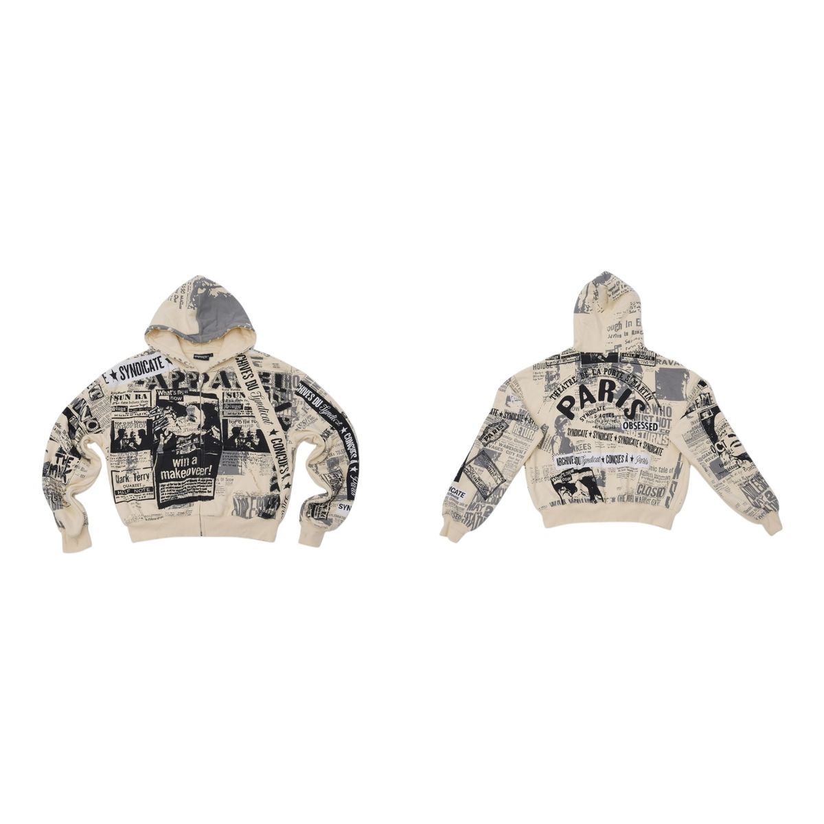 THE SYNDICATE "ARCHIVE" ZIP UP- BONE (SYNH_17)