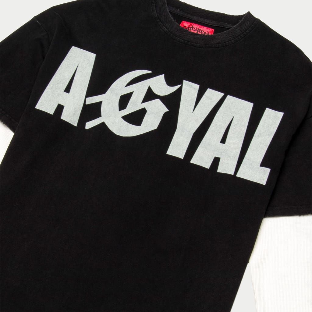 Godspeed  AGYAL Layered T-Shirt (Black wash) (Agyal-Layered-T-Shirt-Black-Wash)