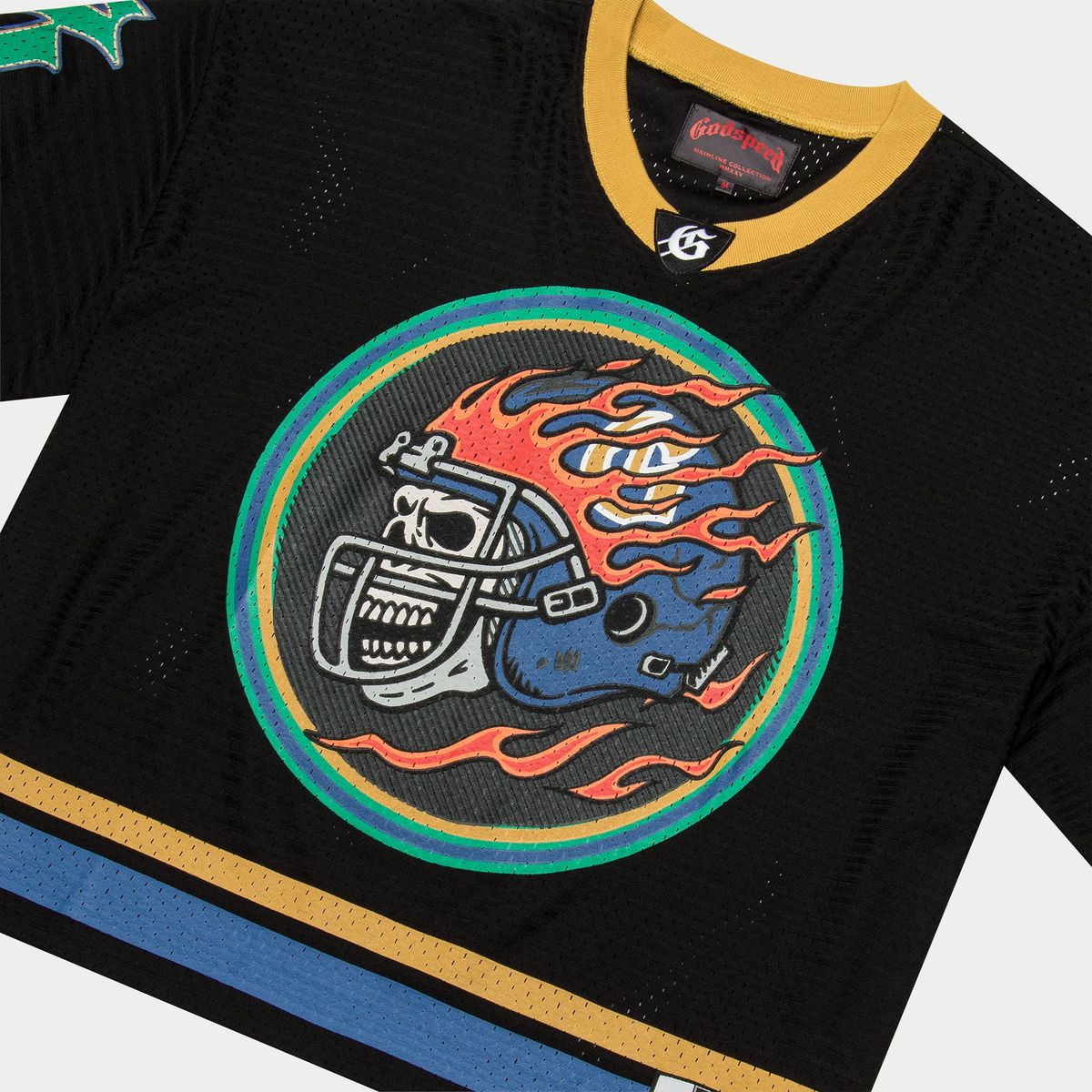 Godspeed  First Down Jersey (Black/Yellow/Blue) (First-Down-Jersey-Black-Yellow-Blue)