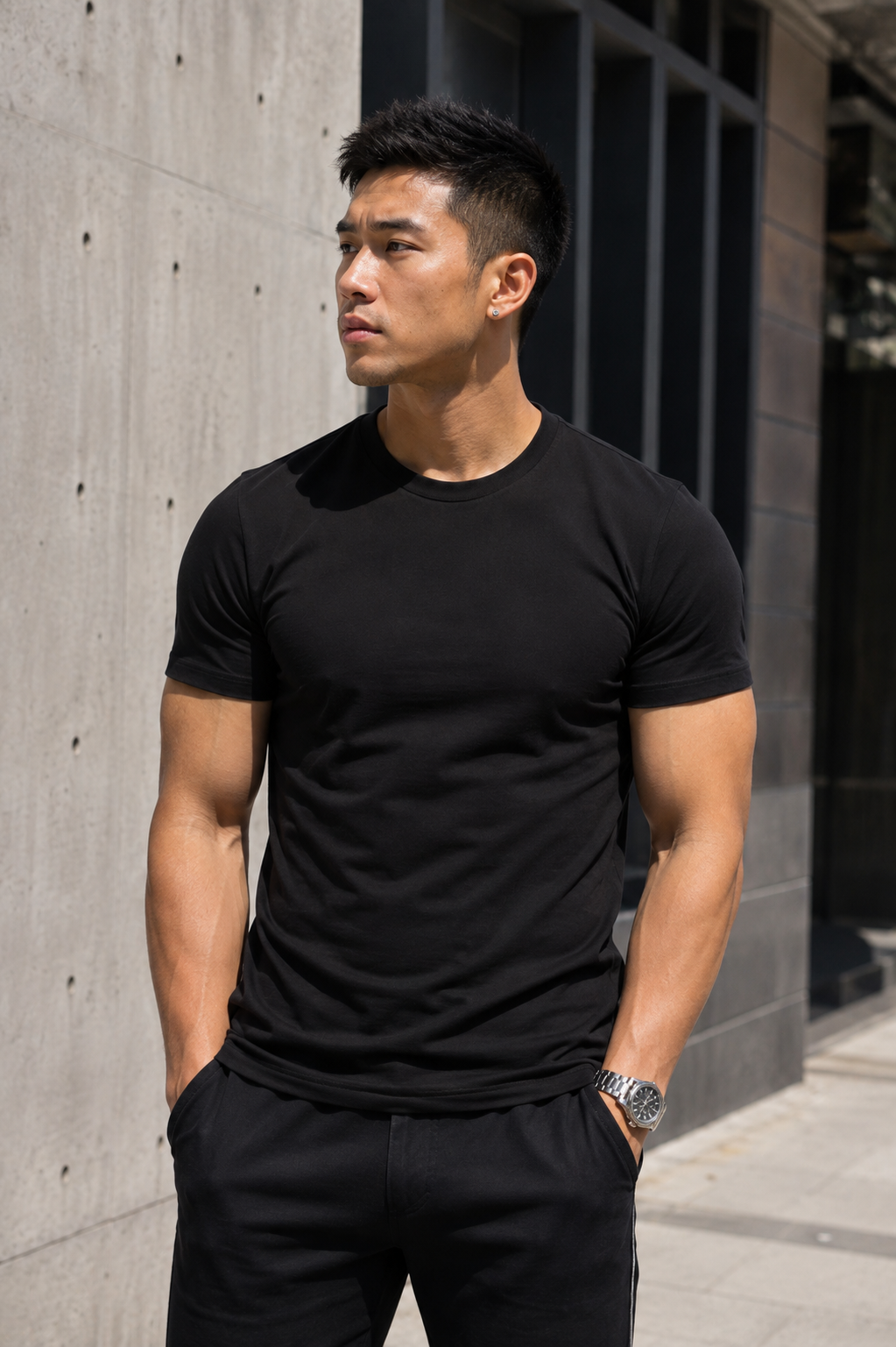 CITYLAB STRETCH SLIM FIT T-SHIRT, CREW