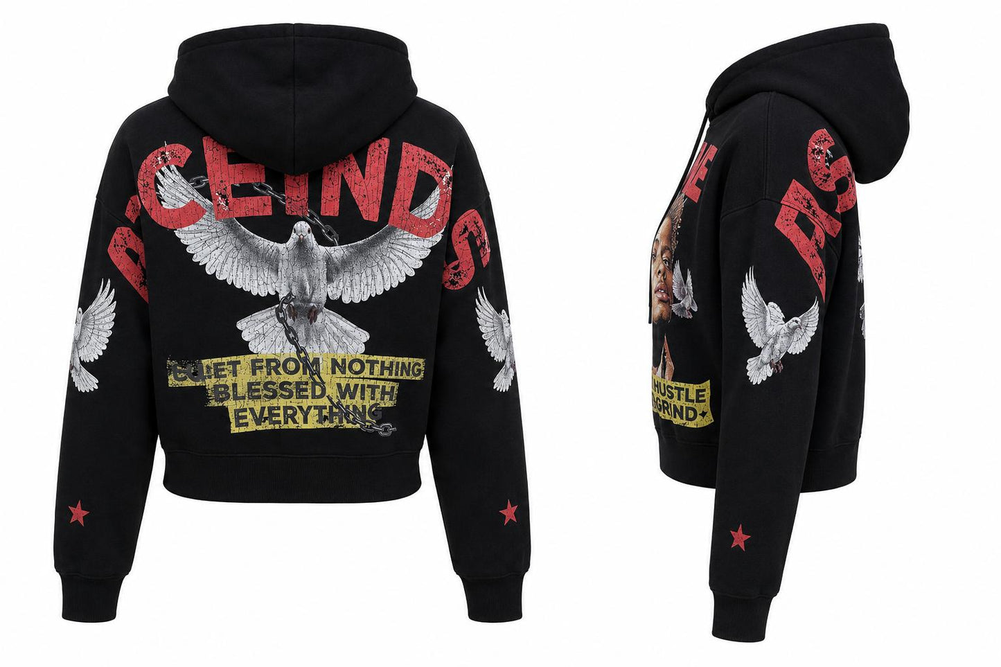 ROKU STUDIO WOMEN DIVINE CROPPED PULLOVER HOODIE