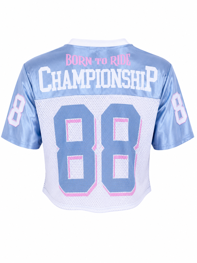 REDFOX WOMEN'S "BORN TO RIDE" CROP MESH JERSEY (TE6618)