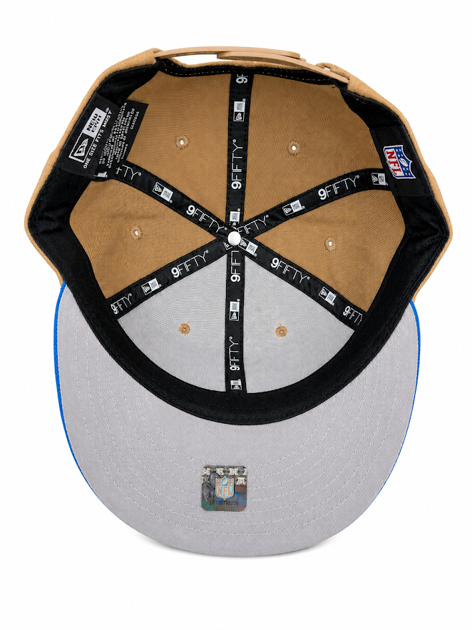 NEW ERA DETROIT LIONS TAN/BLUE 9FIFTY SNAPBACK CAP