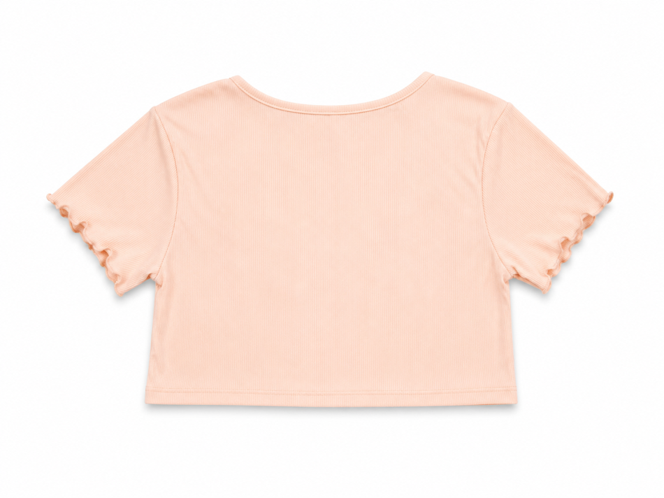 CUTIE PATOOTIE GIRL'S SHORT SLEEVE TOP W/BEAR RHINESTONE