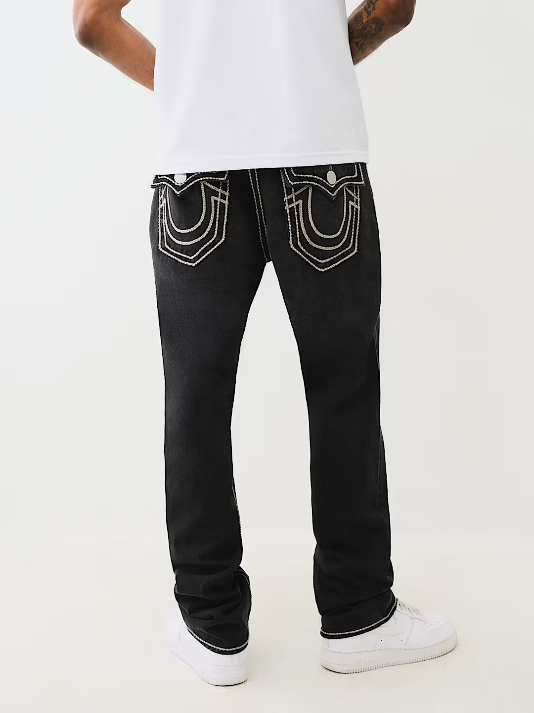 TRUE RELIGION MEN'S RICKY MARLED ROPE STITCH JEANS (#108709)