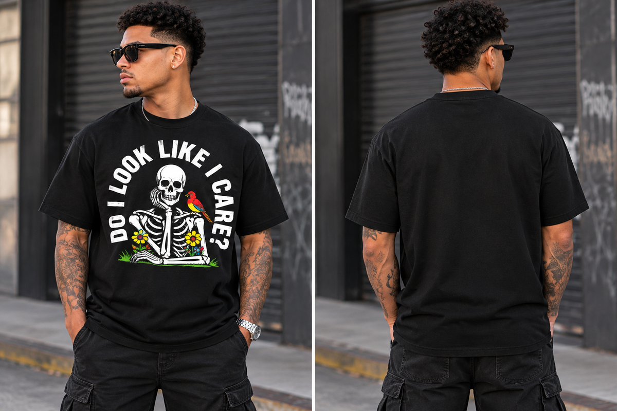 MEN'S DO I LOOK LIKE SKELL COTTON GRAPHIC TEE