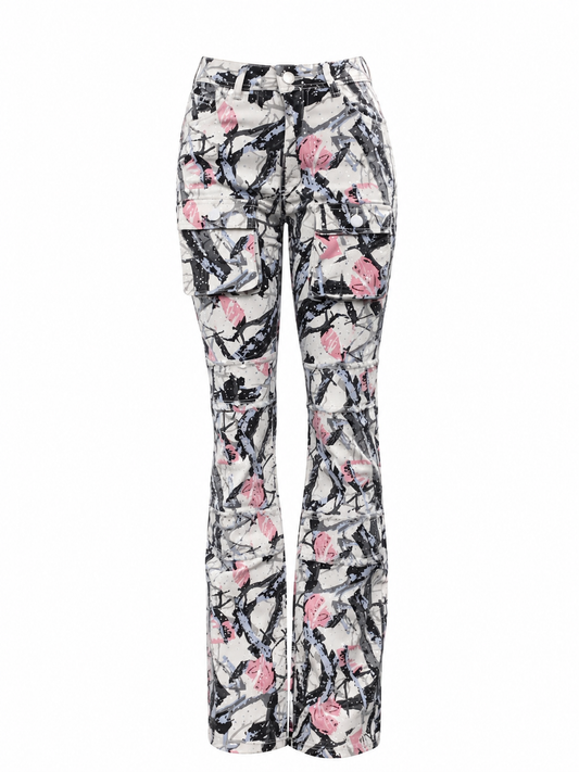REDFOX TWILL HUNTER WOMEN STACKED JEANS W/RHINESTONES